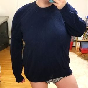 🌸2 for $110🌸 Cashmere LL Bean navy sweater XXL